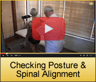 Checking posture and spinal alignment