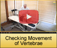 Checking movement of vertebrae